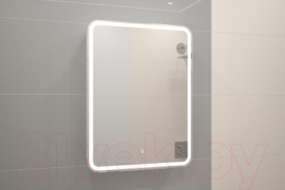 Шкаф с зеркалом для ванной Континент Elliott Led 55х80 L