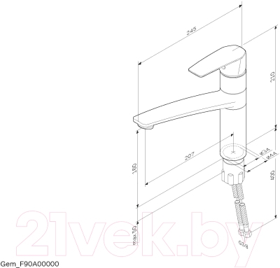 Смеситель AM.PM Gem F90A00000