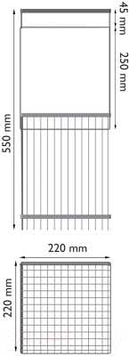 Полка для ванной FORA Connect FOR-DIM093B