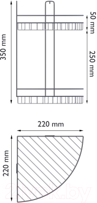 Полка для ванной FORA Masto FOR-DIM152W