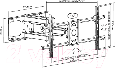 Кронштейн для телевизора Ultramounts UM 913
