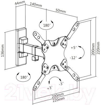 Кронштейн для телевизора Ultramounts UM 864W