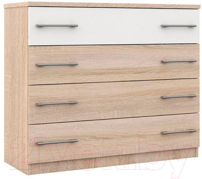 Комод Империал Аврора (дуб сонома/белый) - фото