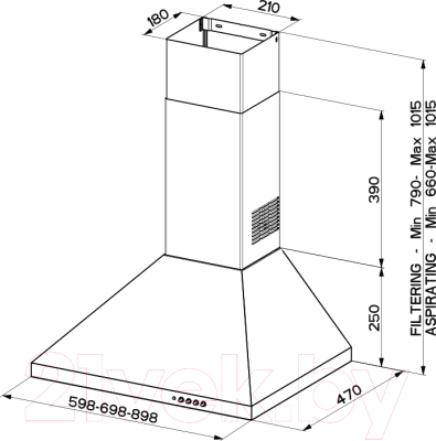 Вытяжка купольная Faber Strip Smart PB W A60