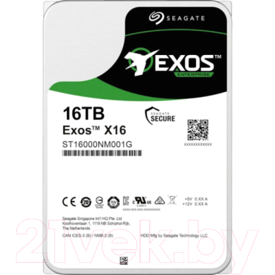 Жесткий диск Seagate Exos X16 16TB (ST16000NM001G) - фото