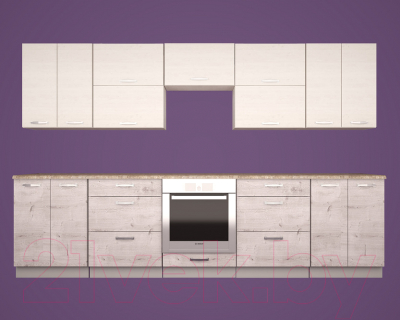 Шкаф-стол кухонный Anrex Alesia 3S/40-F1 (серый/сосна винтаж)