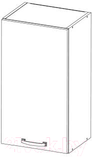 Шкаф навесной для кухни Anrex Alesia 1D/50-F1 (серый/сосна винтаж)