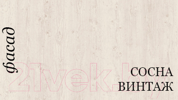 Шкаф под мойку Anrex Alesia 2D/60-F1 (серый/сосна винтаж)