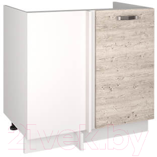 Шкаф под мойку Anrex Alesia угловой 1D/80 F1 (серый/сосна винтаж) - фото
