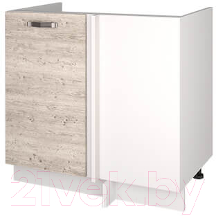 Шкаф под мойку Anrex Alesia угловой 1D/80 F1 (серый/сосна винтаж)