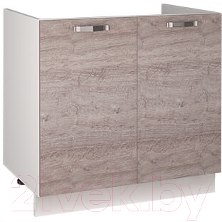 Шкаф под мойку Anrex Alesia 2D/80-F1 (серый/дуб анкона) - фото