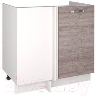 Шкаф под мойку Anrex Alesia угловой 1D/80 F1 (серый/дуб анкона)