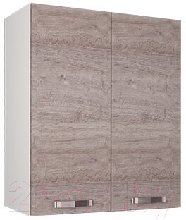 Шкаф навесной для кухни Anrex Alesia для сушки посуды 2D/60-F1 (серый/дуб анкона) - фото