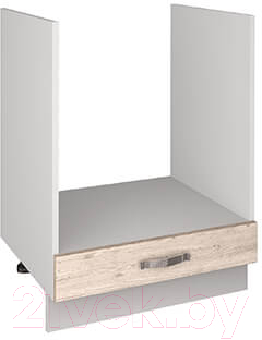 Шкаф под духовку Anrex Alesia 1S/60 F1 открытый (серый/сосна винтаж) - фото