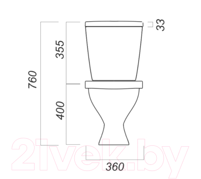 Унитаз напольный Sanita Формат Эконом FRTSACC01090113