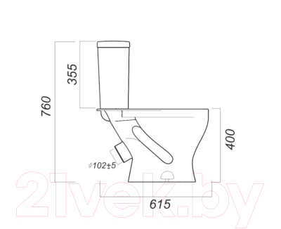 Унитаз напольный Sanita Формат Эконом FRTSACC01090113