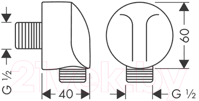 Подключение для душевого шланга Hansgrohe Fixfit 27454670