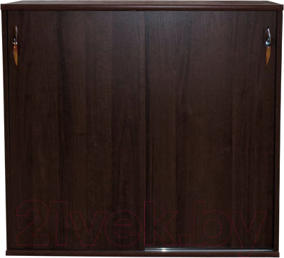 Тумба в прихожую Компас-мебель КС-012-02 (венге темный) - фото