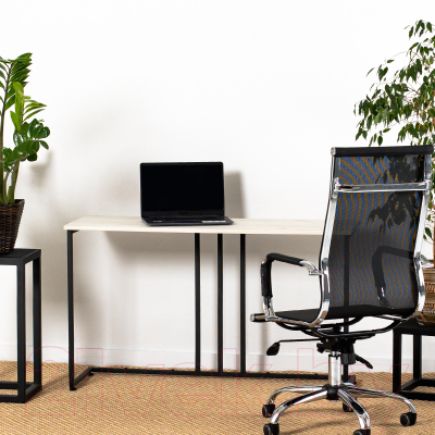 Консольный столик Millwood Лиссабон 1 Лофт Л 120x40x70.2 (дуб белый Craft/металл черный)