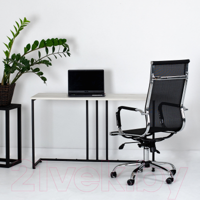 Консольный столик Millwood Лиссабон 1 Лофт Л 120x40x70.2 (дуб белый Craft/металл черный)