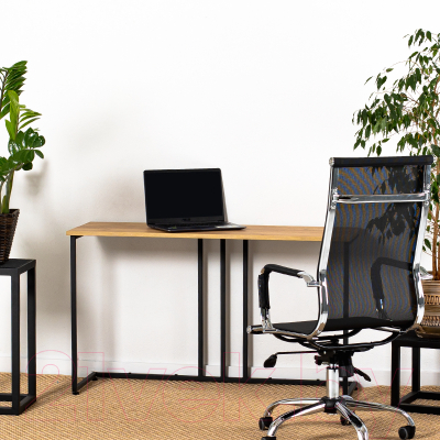 Консольный столик Millwood Лиссабон 1 Лофт Л 120x40x70.2 (дуб золотой Craft/металл черный)