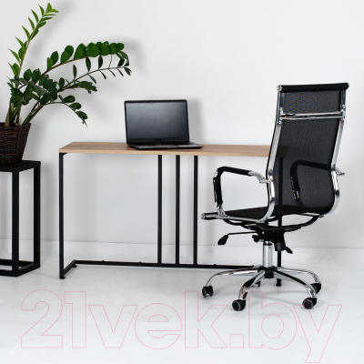 Консольный столик Millwood Лиссабон 1 Лофт Л 120x40x70.2 (дуб золотой Craft/металл черный)