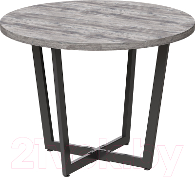 Обеденный стол Millwood Лофт Орлеан Л D110x75 (сосна пасадена/металл черный) - фото