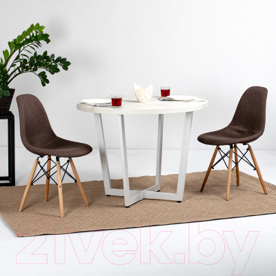 Обеденный стол Millwood Лофт Орлеан Л D110x75 (дуб белый Craft/металл белый)