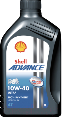 Моторное масло Shell Advance 4T Ultra 10W40 SN/MA2 - фото
