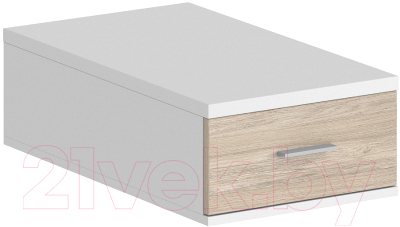 Тумба Norden С 1 ящиком 700 / SG.532.WH.OL (белый/дуб светлый) - фото
