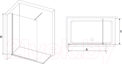 Душевая стенка RGW WA-010 80x195 / 351001008-11