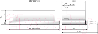 Вытяжка телескопическая Elikor Интегра Glass 60П-400-В2Л