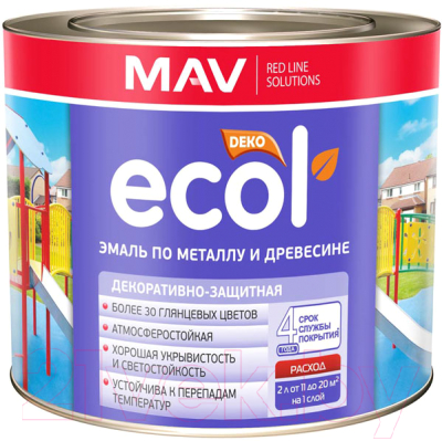 Эмаль MAV Ecol ПФ-115 - фото