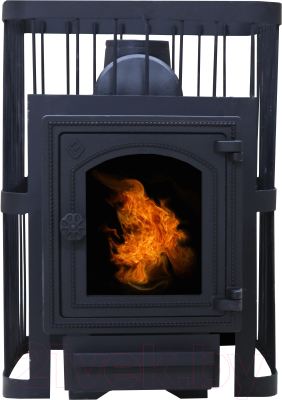 Печь-каменка КомфортПром Чугун со стеклом 10013004 (84кг)