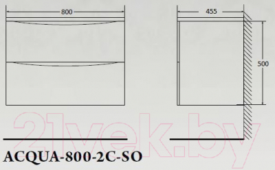 Тумба под умывальник BelBagno ACQUA-800-2C-SO-RNG