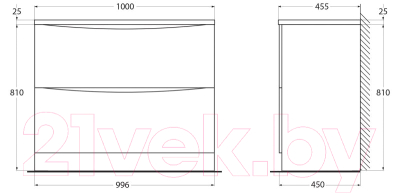 Тумба под умывальник BelBagno Acqua-1000-2C-PIA-RR
