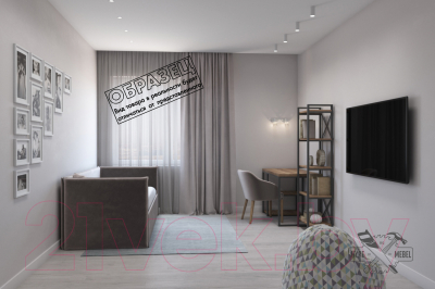 Письменный стол Hype Mebel Дэск-2 120x60 (черный/древесина белая)