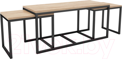 Журнальный столик Hype Mebel Трио 40x100-200 - фото