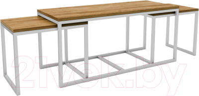 Журнальный столик Hype Mebel Трио 40x100-200 - фото