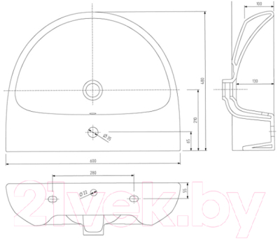 Умывальник Kolo Nova Pro M31160000 (60x48)