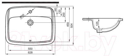 Умывальник Kolo Nova Pro M31858000 (55x65)