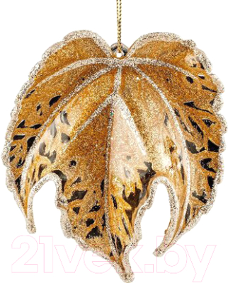 Елочная игрушка Erich Krause Decor Листочек золотой / 50670 - фото
