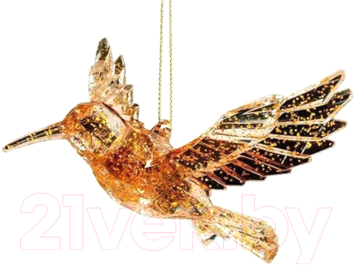 Елочная игрушка Erich Krause Decor Колибри янтарный / 50667 - фото