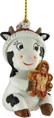 Елочная игрушка Erich Krause Decor Новогодняя коровка / 51241 - фото
