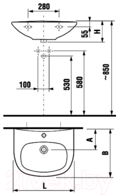 Умывальник Jika Zeta 60 / 103920001041