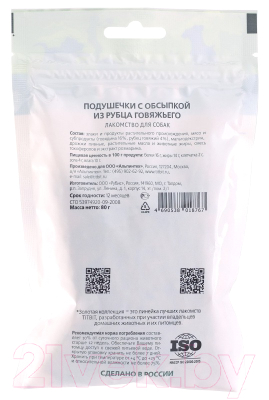 Лакомство для собак TiTBiT Подушечки с обсыпкой из рубца говяжьего / 18767