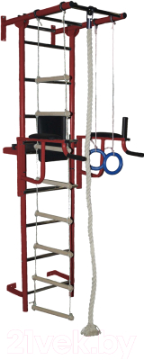 Детский спортивный комплекс Крепыш Пристенный с брусьями - фото