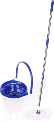 Набор для уборки OfficeClean Professional Ведро с отжимом, швабра с круглой насадкой - фото