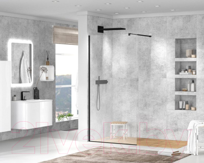 Душевая стенка Cezares LIBERTA-L-1-120-C-NERO