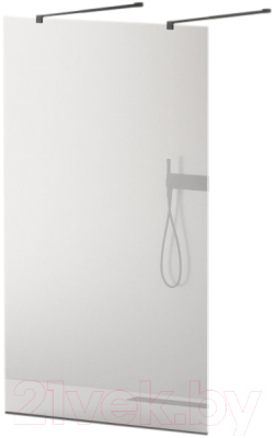 Душевая стенка Cezares LIBERTA-L-2-80-C-NERO - фото